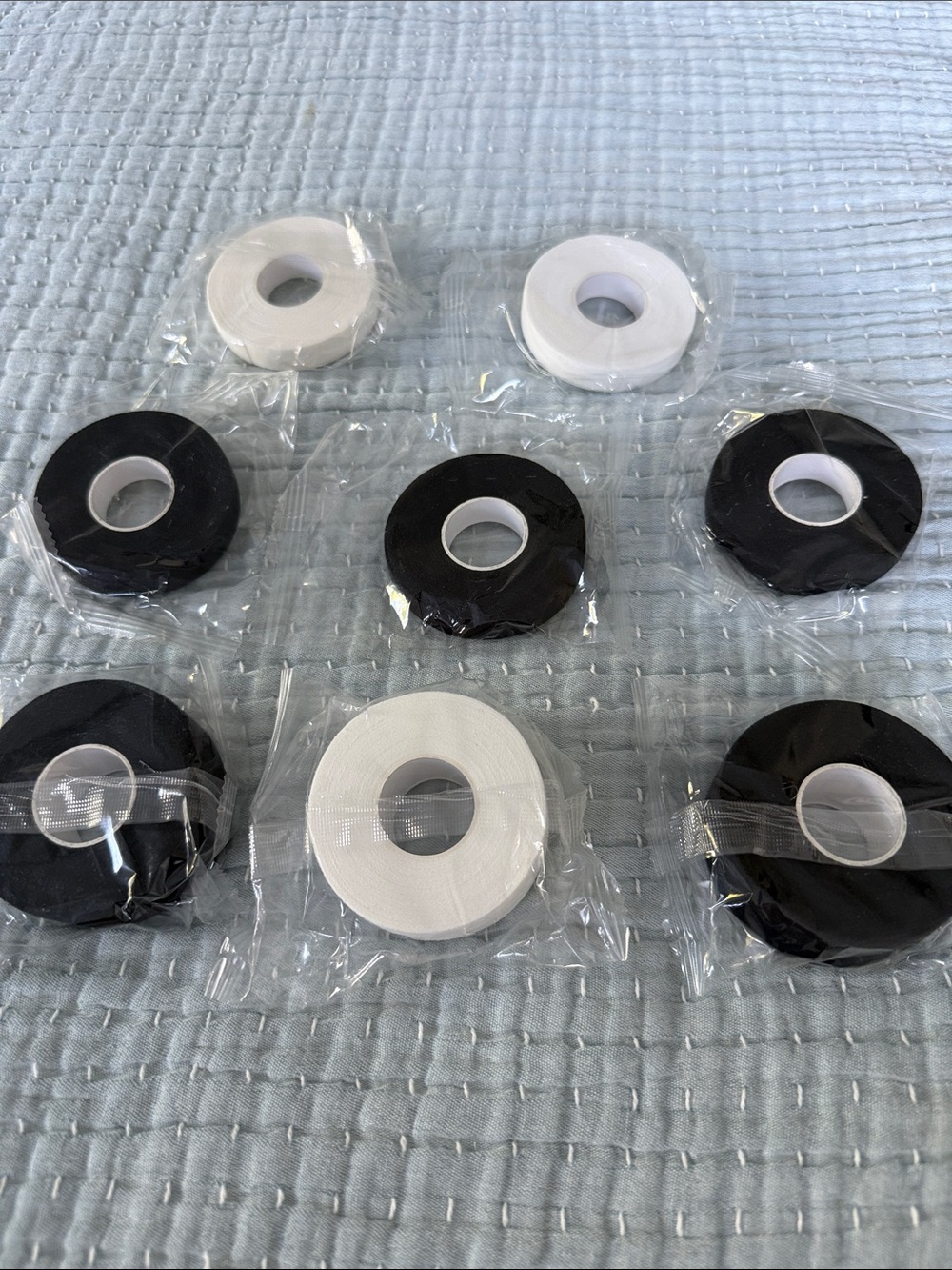 White and Black Kids Adhesive Tape Rolls - Pack